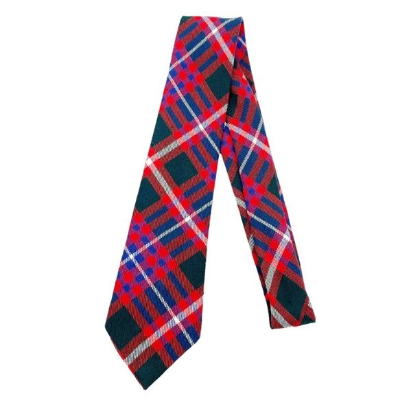 MacFarlane Modern Tartan Neck Tie 100% Wool Scottish Family Clan Men’s Necktie - Picture 3 of 9